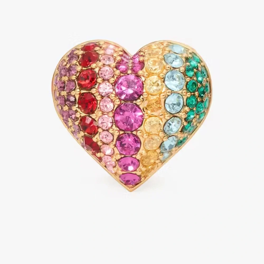 kate spade On The Dot‎ Rainbow Collection Heart Stud Earrings NWT